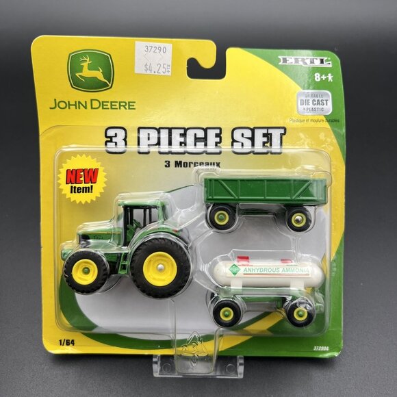 2004 ERTL John Deere 3 Piece Tractor Trailer Trail Set, #37290A, NOS - Picture 1 of 12